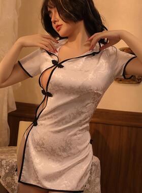 suit uniform cheongsam split sexy bed the on teasing hot
