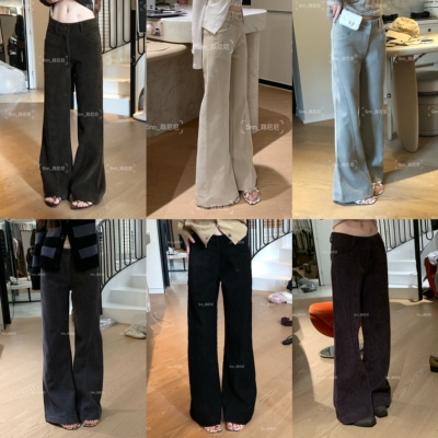 蒜尼尼【超绝版型】精致腰头完美显瘦中腰加绒高品质喇叭裤女0071
