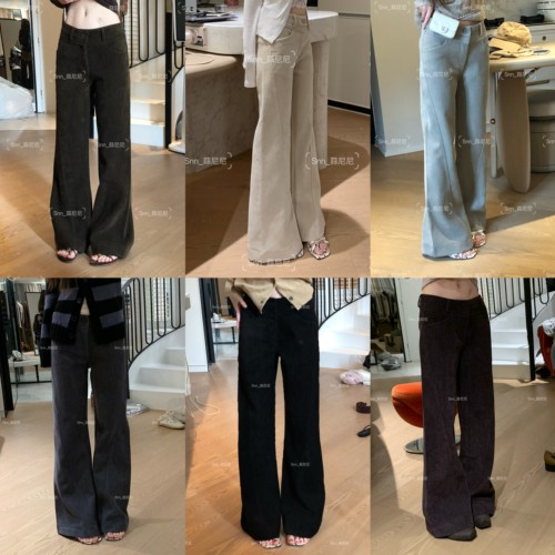 蒜尼尼【超绝版型】精致腰头完美显瘦中腰加绒高品质喇叭裤女0071