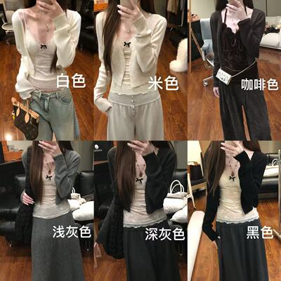 蒜尼尼【仿牛绒开衫】首单现货！极简百搭外套显瘦气质上衣0704