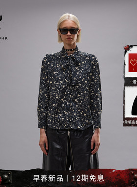 R13 2026早春新品 复古爱心碎花设计感纽扣衬衫