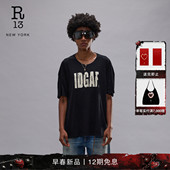 R13 T恤 前卫字母印花短袖 2026早春新品 休闲舒适简约个性