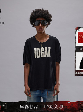 R13 2026早春新品 休闲舒适简约个性前卫字母印花短袖T恤