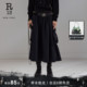 R13 口袋半身裙拼接长裙 2025秋冬新品 羊毛混纺松弛感工装