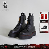 女士英伦风厚底短靴切尔西靴圆头皮靴 明星同款 品牌经典 R13