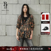 季 宽松随性数码 末甄选 R13 明星同款 印花针织开衫 毛衣