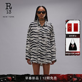 宽松设计感斑马纹黑白条纹衬衫 R13 2026早春新品