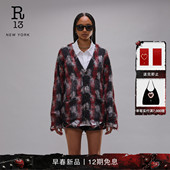 R13 毛衣 印花针织开衫 2026早春新品 慵懒休闲个性