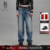 WAYNE 宽松阔腿自然做旧牛仔裤 R13 明星同款 季 末甄选