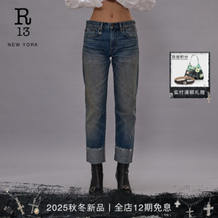 ROMEO 2025秋冬系列 R13 中腰直筒赤耳卷边牛仔裤 限量发售