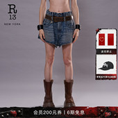 水洗做旧宽松落裆牛仔短裤 VENTI 明星同款 R13
