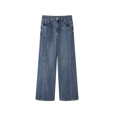 MM麦漫画腿微喇神裤牛仔直筒阔腿裤檬新品2025秋冬新款5G7153561