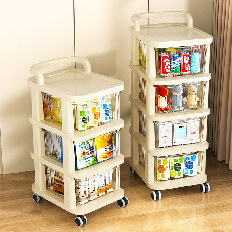 小推车收纳柜厨房储物柜可移动落地抽屉式储物架多层浴室整理架