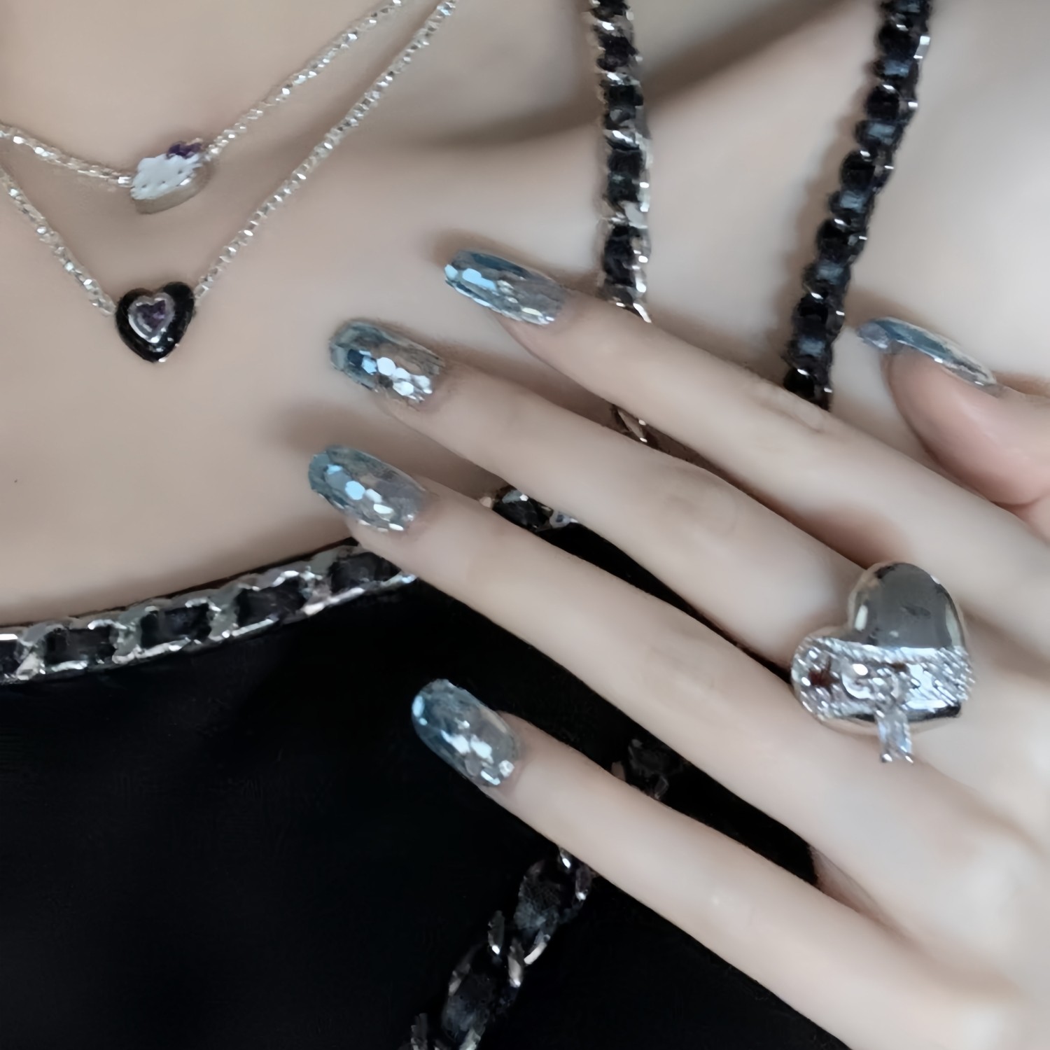 假指甲贴片仙气 蓝人鱼亮片渐变爆闪穿戴甲手脚 新娘孕妇美甲贴片,彩妆/香水/美妆工具,穿戴甲/甲片,淘宝优惠券,粉丝福利购,淘宝优惠卷