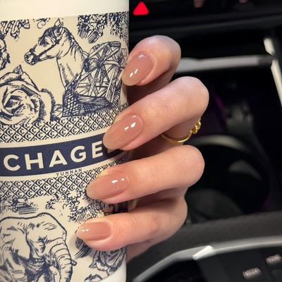 【甘露寺裸】纯裸色手工穿戴甲美甲贴片甘露寺嬛嬛美甲通勤自然