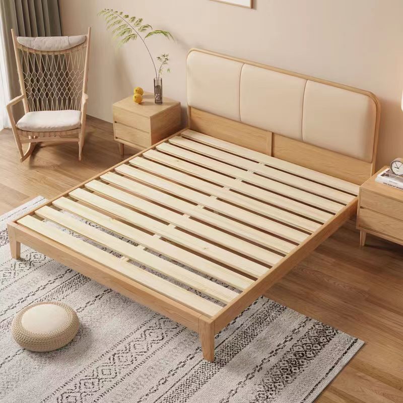 白蜡木软靠北欧全实木床1.8米双人床1.5米日式原木风家具榫卯结构