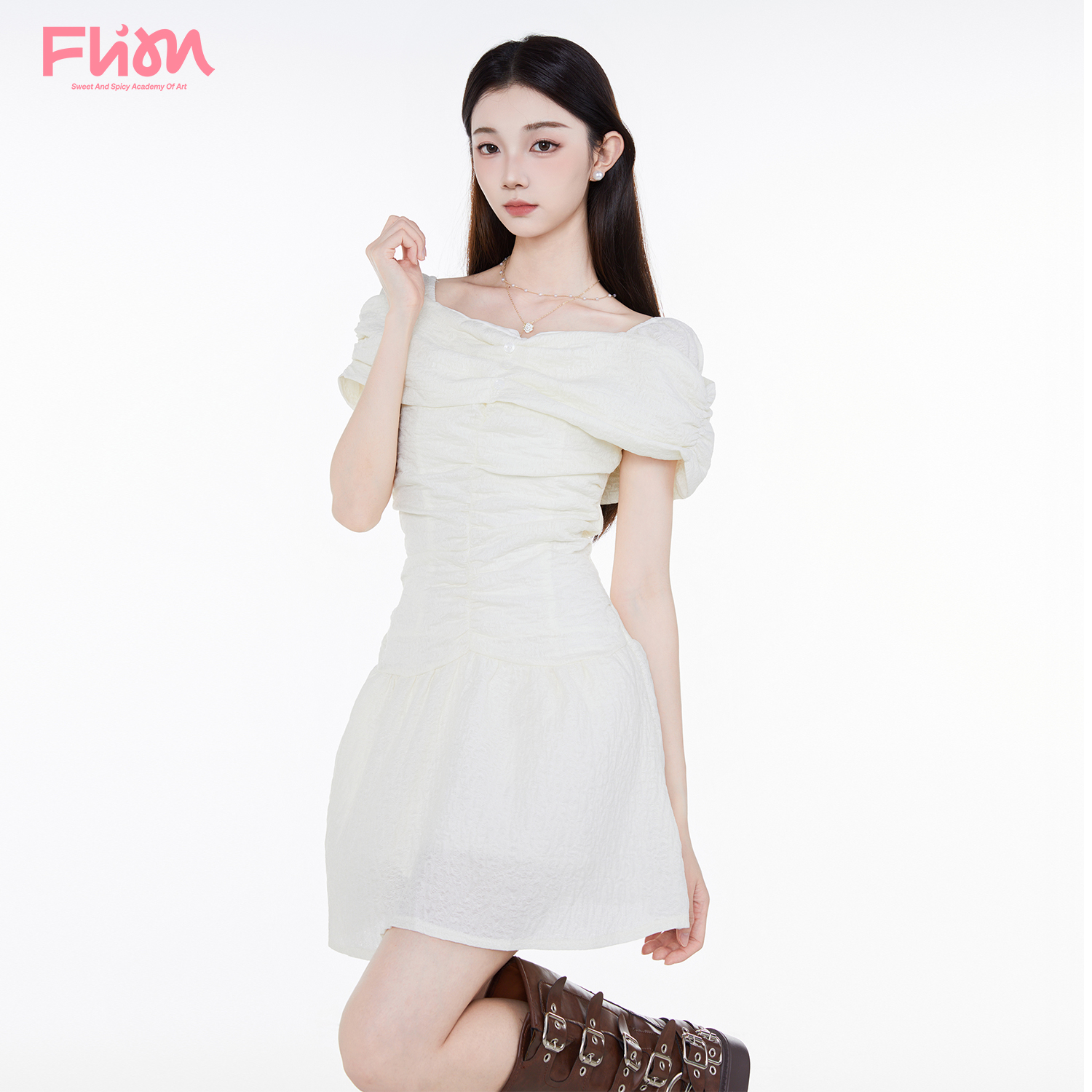 FLIM法式赫本风甜美两穿连衣裙