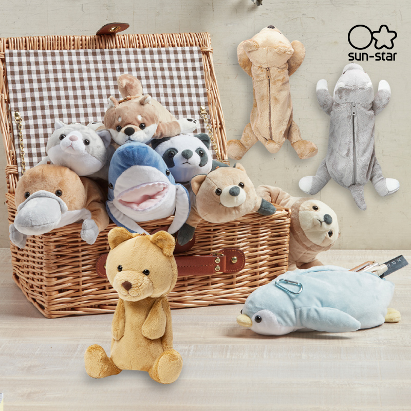 sunstar太阳星动物玩偶笔袋