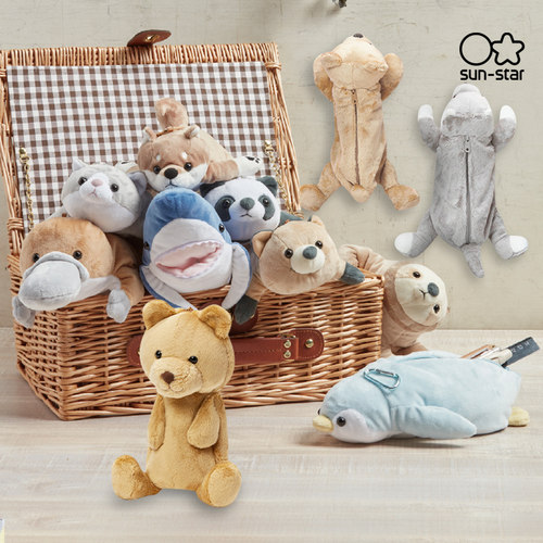 sunstar太阳星动物玩偶笔袋