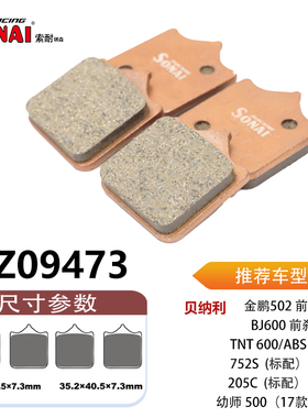 SONAI索耐瑞森刹车片适用贝纳利TNT600/ABS /BJ600/GS/502C(标配)