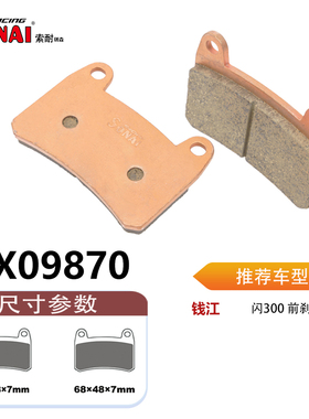 SONAI索耐瑞森刹车片 适用 钱江 闪250/闪300/OAO