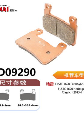 SONAI刹车片适用哈雷 FLSTF 1690 Fat Boy(2015-)/突破者breakout