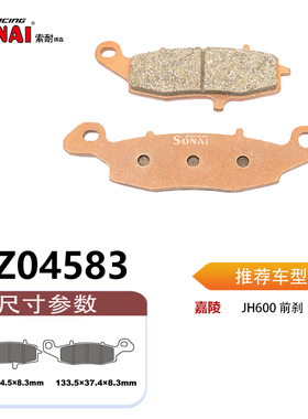 SONAI索耐瑞森刹车片 适用 嘉陵 JH600