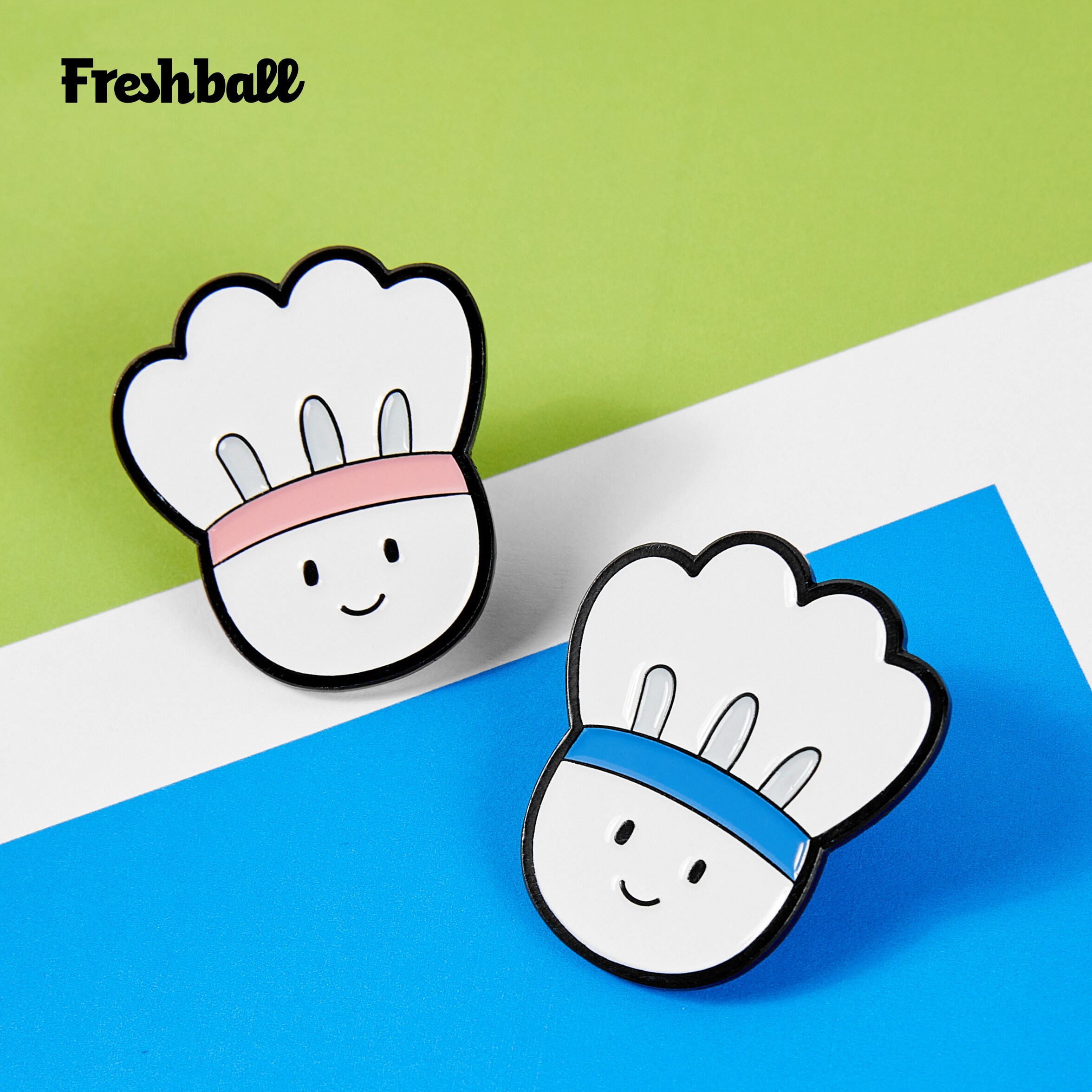 Freshball可爱卡通羽毛球金属徽章胸针背包球包配饰周边礼物饰品