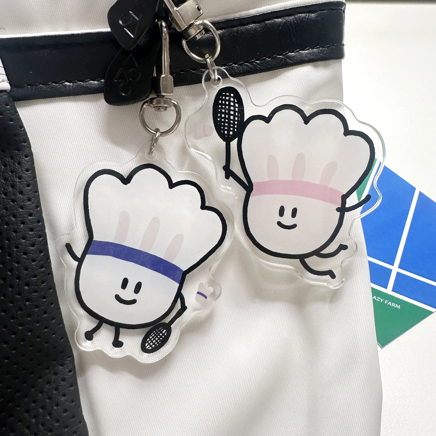 ins羽毛球钥匙扣背包球包包挂件可爱卡通配饰情侣球友礼物周边