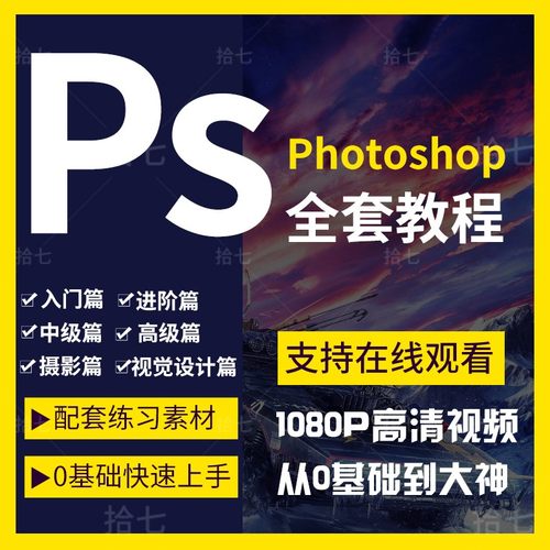 Ps教程零基础photoshop视频课程美工平面设计人像修图抠调色海报-封面