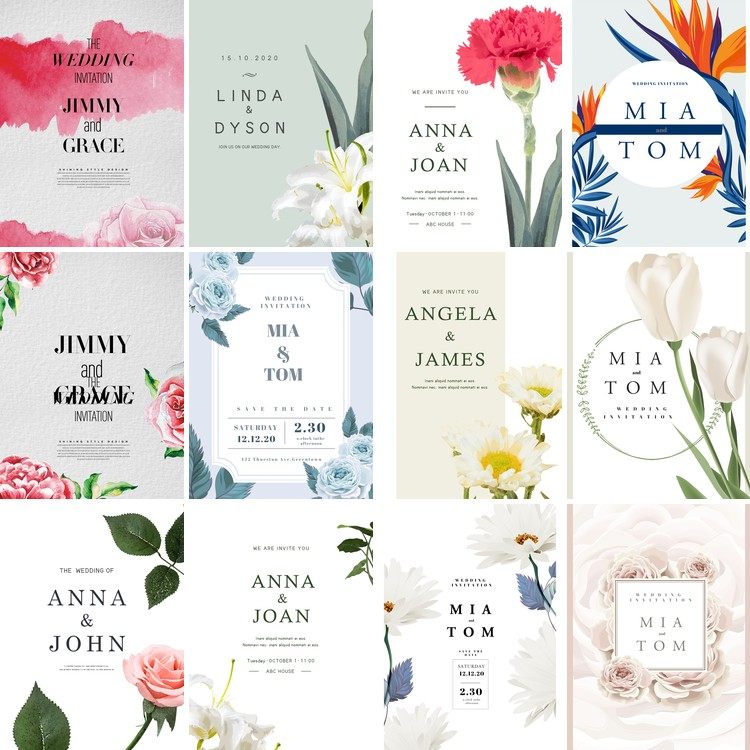 15套 花朵女性卡片海报节日妇女节母亲节psd分层设计素材源文件