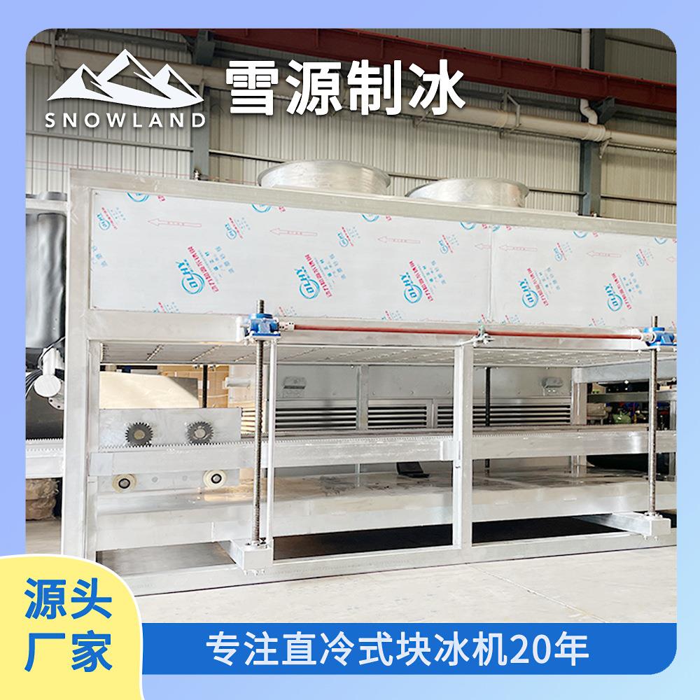 雪源日产40吨冰块机直冷式块冰机海鲜大型冰砖机大型制冰机厂家