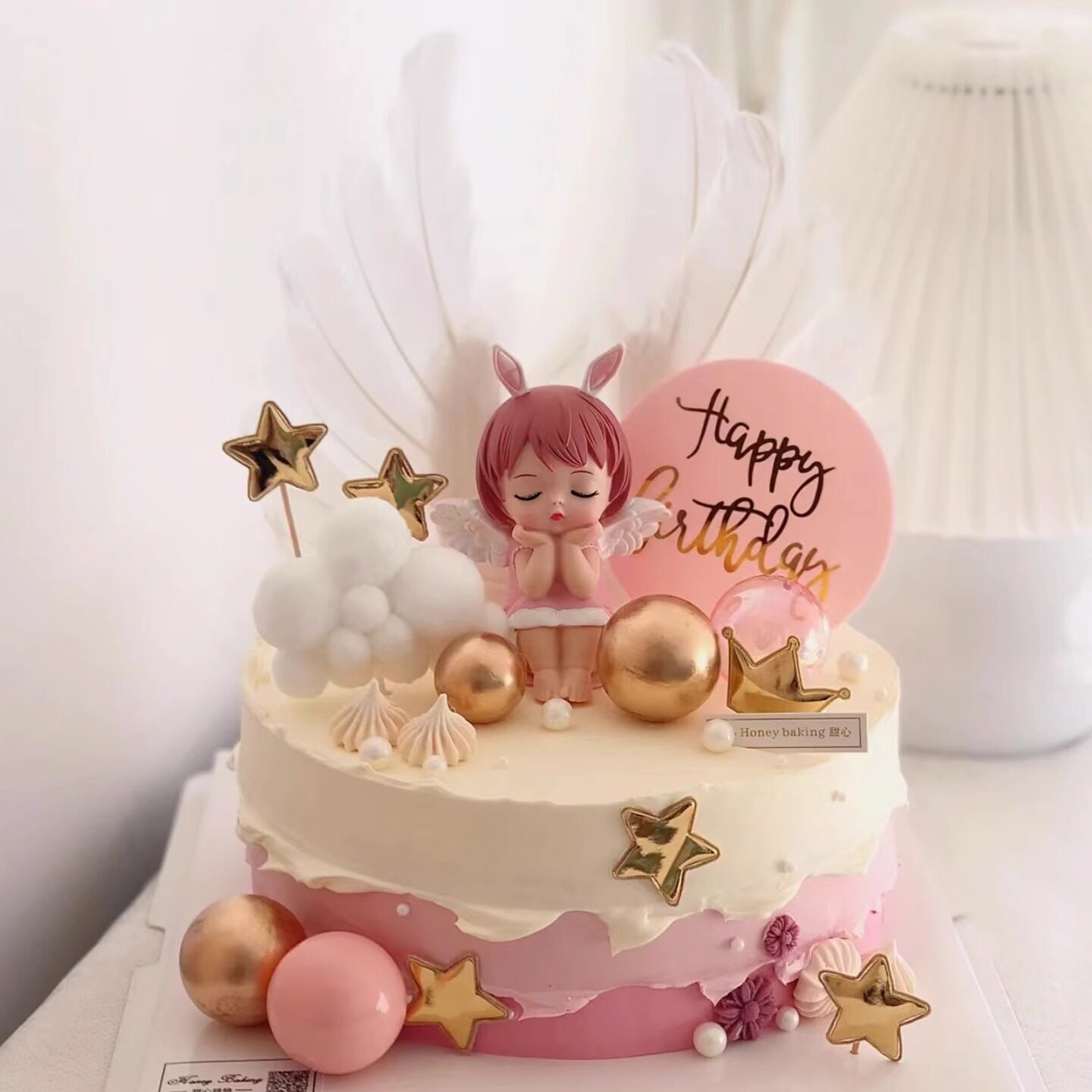 安妮天使蛋糕装饰摆件网红创意娃甜品台装饰