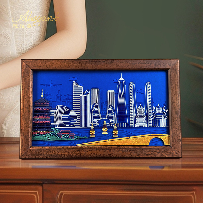 雅琅晶杭州纪念品摆件桌屏