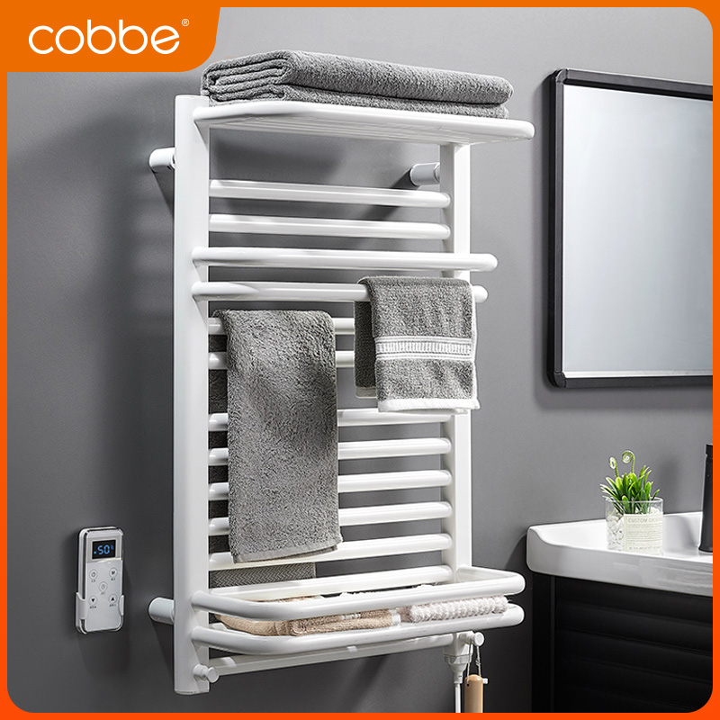 卡贝智能遥控款电热毛巾架碳纤维加热烘干架家用卫生间浴巾置物架