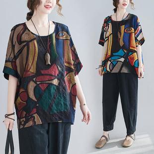 Large size womens clothing for fat girls loose T-shirts