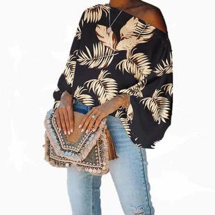 shoulder fashion off top loose Women casual