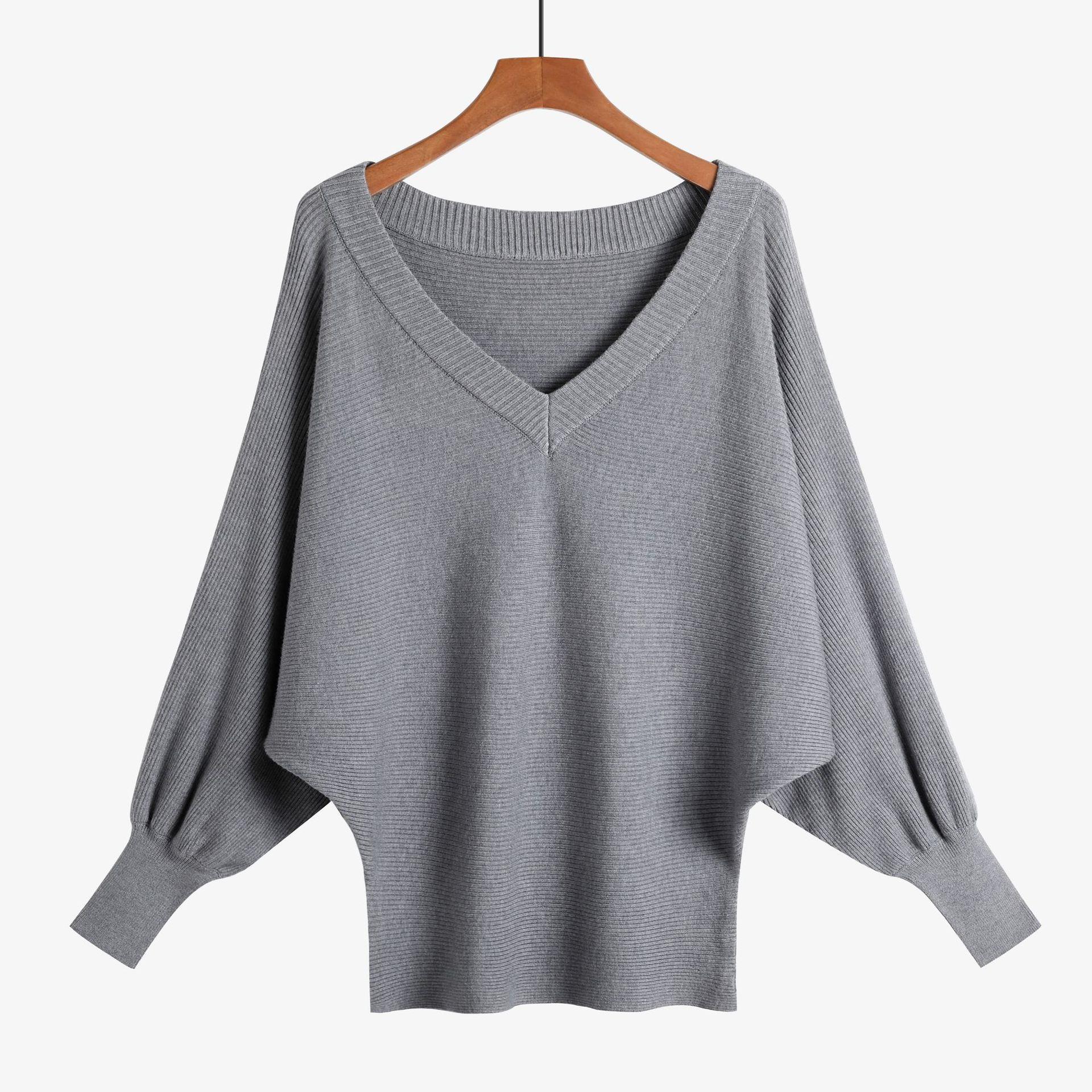 popular womens new sweater sweater off-neck batwing shirt