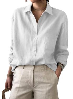 Solid color mature shirt chic clothing light style womens