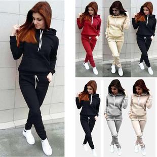 women fashion women sweatpants sweatshirt hooded velvet