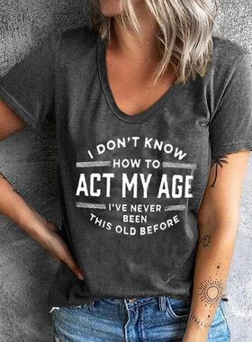 womens clothing clothing new crew -shirt womens comic loose