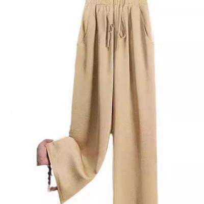 pants casual ice Narrow pants wide-leg acetate satin