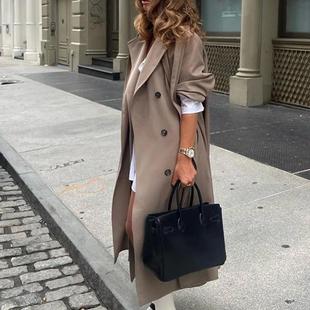trench coat for women autumn and winter new fashion simple