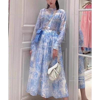fashion zevity vintage dress print elegant luxury dresses