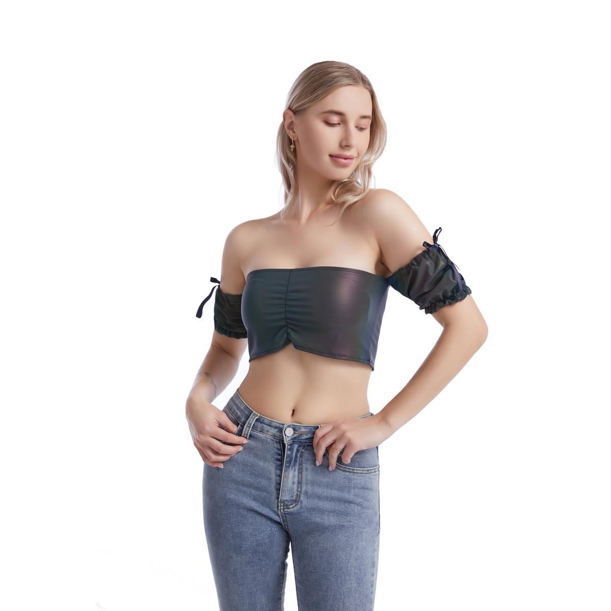 INS reflective wrap tube vest lantern chest top Sexy