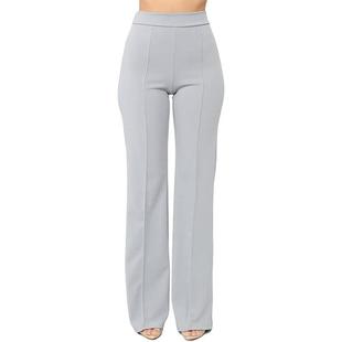 elastic casual straight Womens pockets leg with loose wide