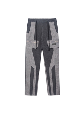 lablfe-02005立式拼接、多口袋分布、复古先锋融合长裤