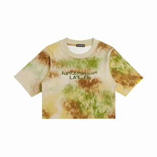 LABLFE SS23苔藓字母图案短款 短袖 联名款 女款 T恤 Randomevent