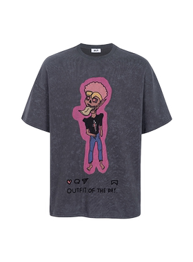 lablfe-01202万物生更新动态胸前印花短袖T恤蜡染宽松jonyj同款