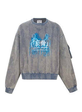 LABLFE x GENZERO 联名「反骨」 水洗做旧圆领卫衣男女同款